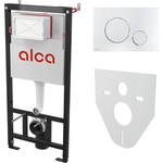 Инсталляция для подвесного унитаза Alcaplast AM101/1120-4:1 RU M671-0001 (кнопка смыва белая) - фото 