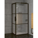 Душевое ограждение Riho Grid GB 203 120х80 см L/R с кронштейном в комплекте, черный/прозрачное - фото 