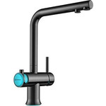 Смеситель для кухни Omoikiri Hotaru-B 4994029, вороненая сталь/голубой - фото 