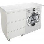 Тумба напольная с раковиной-столешницей Эстет Dallas Luxe 140 см L, 3 ящика ФР-00002922 - фото 