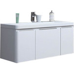 Тумба подвесная с раковиной Акватон Шерилл 105 см 1A2063K1SH010, белый - фото 