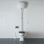 Унитаз-компакт слив горизонтальный Globo Paestum PA002.BI (высокий бачок) - фото 