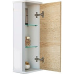 Тумба подвесная с раковиной Aqwella Miami 90 см Mai.01.09/L, белый/беленый дуб - фото 3