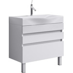 Тумба напольная с раковиной Aqwella Bergamo 80 см Bеr.01.08/n/W, Цвет фасада: белый - фото 