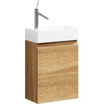 Тумба подвесная с раковиной Aqwella Леон-МР 40 см Ln-MP.01.04/DS, дуб сонома, Цвет фасада: светлое дерево - фото 