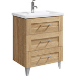 Тумба напольная с раковиной Aqwella Фостер 70 см FOS01073DS, дуб сонома - фото 