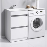 Тумба напольная с раковиной-столешницей Aqwella Forma 115 см FOR01052 L, 2 ящика - фото 