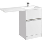 Тумба напольная с раковиной-столешницей Акватон Лондри 120 см 1A2359K0LH010 (раковина справа) - фото 