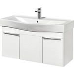 Тумба подвесная с раковиной Акватон Беверли 100 см 1A2367K0BV010, белый - фото 