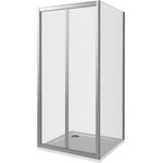 Душевое ограждение Bas Infinity SD+SP C-CH 90х90 см, хром/прозрачное - фото 