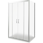 Душевое ограждение Bas Infinity WTW-TD+SP G-CH 170х80 см, хром/матовое - фото 