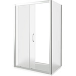 Душевое ограждение Bas Latte WTW+SP G-WE 130х100 см алюминий/матовое - фото 