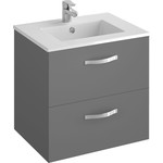 Тумба подвесная с раковиной Jacob Delafon Ola 60 см EB390RU-N14, серый антрацит - фото 