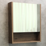 Зеркало-шкаф Comforty Марио 60 см, дуб тёмный - фото 