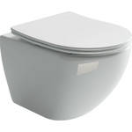 Унитаз подвесной безободковый Ceramicanova Metropol Rimless CN4002 с тонкой крышкой микролифт, Цвет производителя: белый - фото 