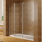 Душевая дверь Aquanet Cinetic AE12-N-120H190U-CT+AE12-F-90H190U-CT 210 см, хром/прозрачное - фото 