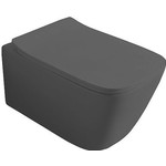 Унитаз подвесной безободковый ArtCeram A16 ASV003 17 00, чёрный матовый, Цвет производителя: чёрный матовый - фото 