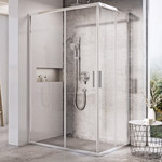 Душевое ограждение Ravak Blix Slim BLSRV2K 120х100 см X1XMG0C00Z1+X1XMA0C00Z1 алюминий/прозрачное - фото 
