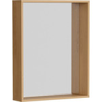 Тумба напольная с раковиной Aqwella Basic 65 см BAS0106DZ, дуб золотой/белый - фото 2