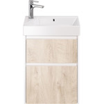 Пенал универсальный Dreja Slim 30 см 99.0504, дуб кантри/белый глянцевый - фото 2