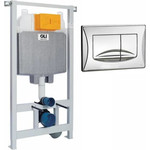 Инсталляция для унитаза Oli 74 09262 OLM (кнопка смыва River Dual, хром глянец) - фото 