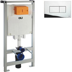 Инсталляция для унитаза Oli 80 300573pKA00 (кнопка смыва Karisma, хром глянец) - фото 