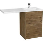 Тумба напольная с раковиной-столешницей Акватон Лондри 120 см 1A2669K1LHDR0 (раковина справа) дуб рустикальный - фото 