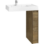 Тумба напольная с раковиной-столешницей Акватон Лондри 80 см 1A2671K1LHDY0, дуб кантри - фото 