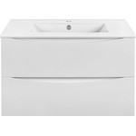 Тумба подвесная с раковиной Vincea Mia 80 см VMC-2MC800GW, белый глянец - фото 