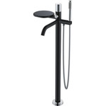 Смеситель для ванны напольный Boheme Stick 129-BCR, black chrome, Цвет производителя: black chrome - фото 