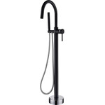 Смеситель для ванны напольный Boheme Uno 469-BCR, black chrome, Цвет производителя: black chrome - фото 