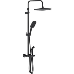 Душевая система c термостатом Damixa Gala 953770300 и гигиеническим душем, чёрный - фото 