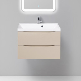 Тумба подвесная с раковиной BelBagno MARINO-700-2C-SO-CO-P 70 см, Crema Opaco - фото 