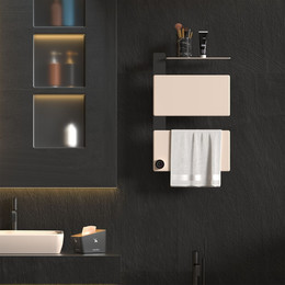 Первый в мире интеллектуальный полотенцесушитель Dagen Best 430x665 мм BE1P (скрытое подключение) пудровый - фото 