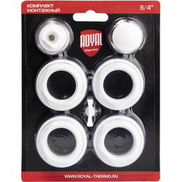Набор присоединительный Royal Thermo 3/4, белый - фото 