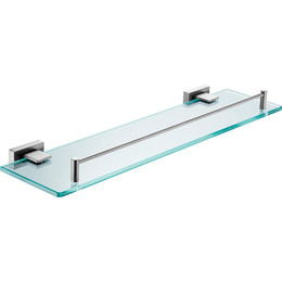 Стеклянная полка Belz B90407, цвет вороненая сталь - фото 