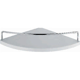 Полка угловая Ledeme L364W, цвет хром/белый - фото 