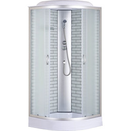 Душевая кабина Loranto 90x90 см CS-6690-13FW 90, хром/матовое - фото 