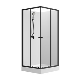 Душевая кабина Loranto Neo 100х100 см CS-21801-100, чёрный/прозрачное - фото 