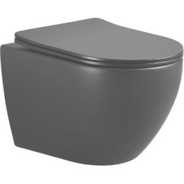 Унитаз подвесной безободковый Boheme Bianca 961/2, чёрный, Цвет производителя: чёрный - фото 