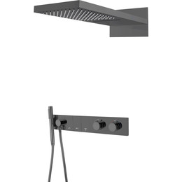 Душевая система для душа с термостатом Boheme Zodiac 133-SGM, shine gun metal - фото 