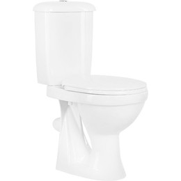 Унитаз-компакт Оскольская керамика Суперкомпакт Стандарт (косой выпуск) с полипропиленовой крышкой 44901130022, Цвет производителя: белый - фото 