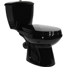 Унитаз-компакт Оскольская керамика Элисса Стандарт черный с полипропиленовой крышкой 43374130202, Цвет производителя: чёрный - фото 