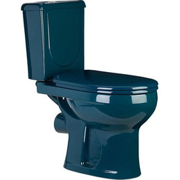 Унитаз-компакт Оскольская керамика Ирида Стандарт (горизонтальный выпуск) с полипропиленовой крышкой 40325130402, зеленый, Цвет производителя: зелёный - фото 