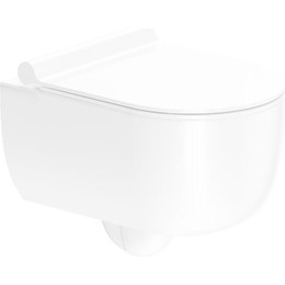 Унитаз подвесной безободковый Damixa Scandinavian Pure DX36C1701SC с тонкой крышкой микролифт - фото 