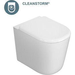 Унитаз приставной безободковый Globo Lalita LT001BI (система смыва Торнадо) - фото 