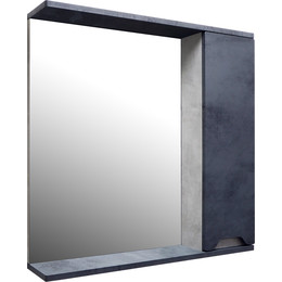 Зеркало-шкаф Loranto Florena 70 см CS00090037, темный бетон - фото 