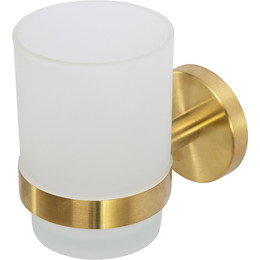 Стакан для зубных щеток Cezares Relax RELAX-TUMS-BORO, цвет брашированное золото - фото 