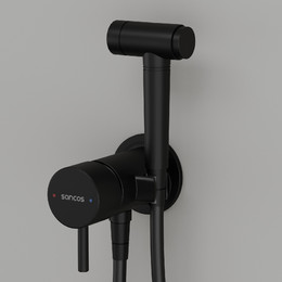 Набор для гигиенического душа Sancos Atom SC2001MB, чёрный матовый - фото 