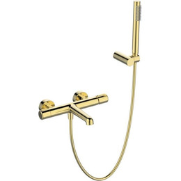 Смеситель для ванны BelBagno UNO-VASM/DFS-ORO, золото - фото 